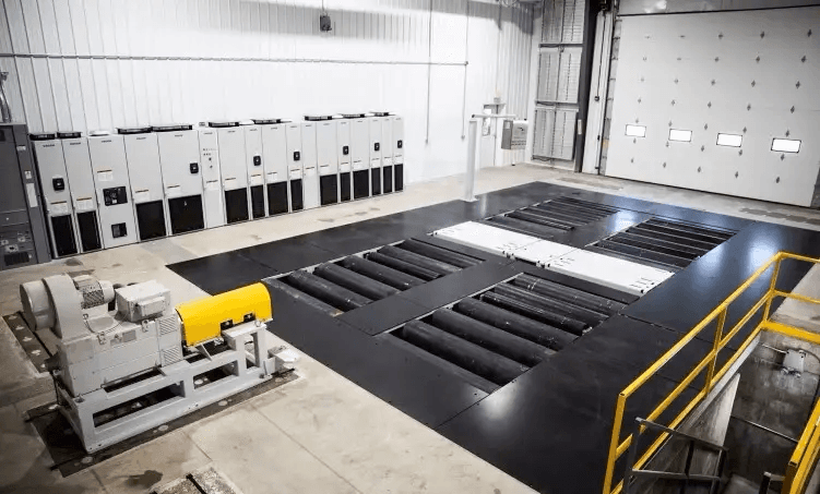 Industrial facility with high-value equipment in a warehouse