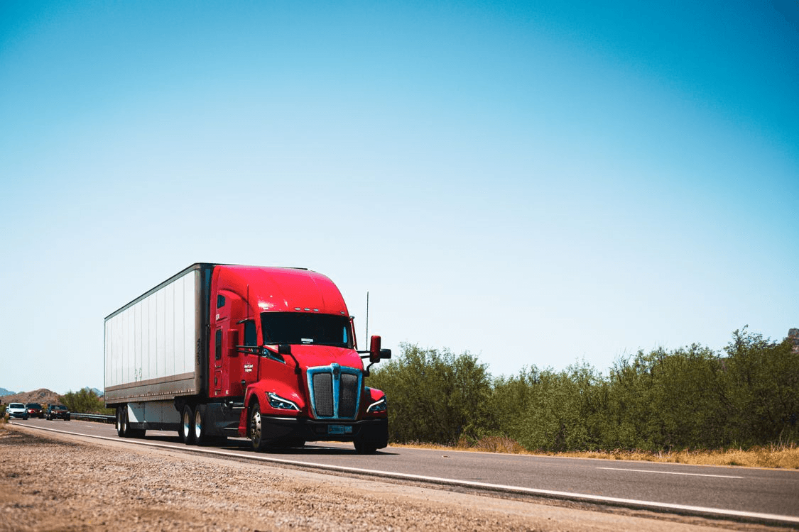 Auto transport carrier loaded with vehicles